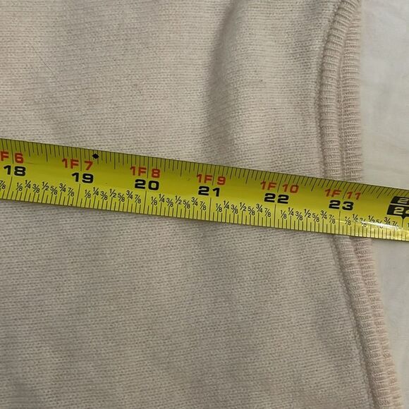 White + Warren Cream Beige Knotted Cashmere Knit Sweater Women's Size Large - Picture 8 of 10